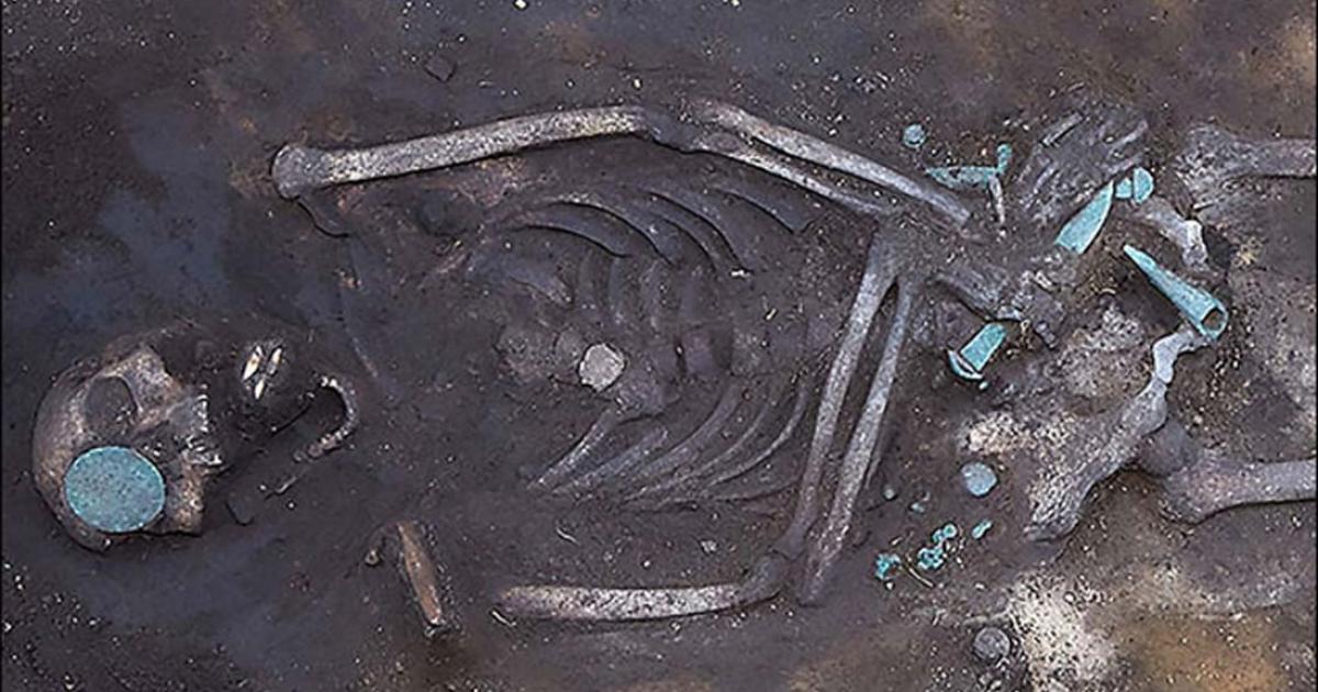 The remains of the ancient warrior.  Picture: Channel12