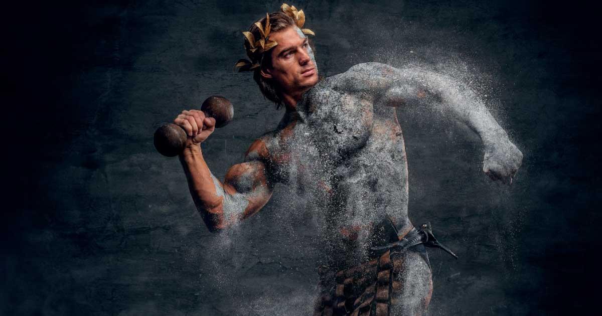 Top image: Ancient Greek athlete.  Source: Fxquadro / Adobe Stock