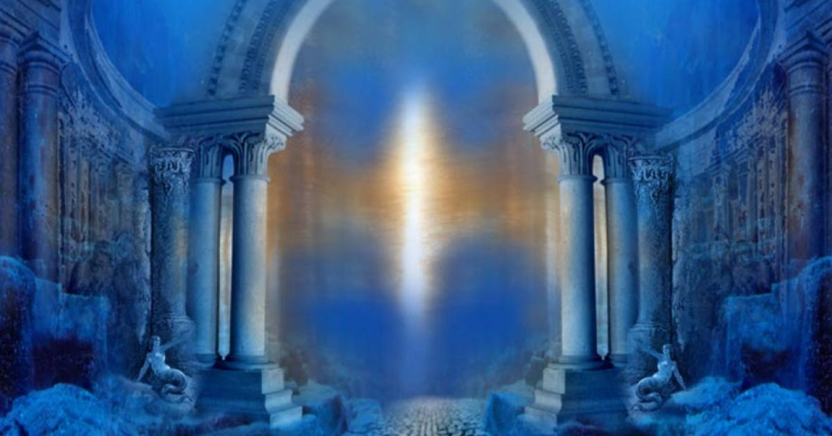 Artist's depiction of the sunken city of Atlantis