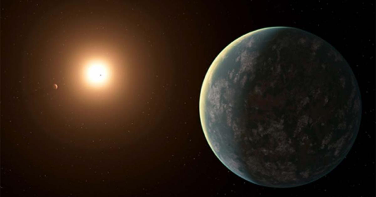 Only 31 light-years away from Earth, the exoplanet GJ 357 d – the recently discovered ‘super-Earth’ catches light from its host star GJ 357, in this artistic rendering. Source: Jack Madden/Cornell University