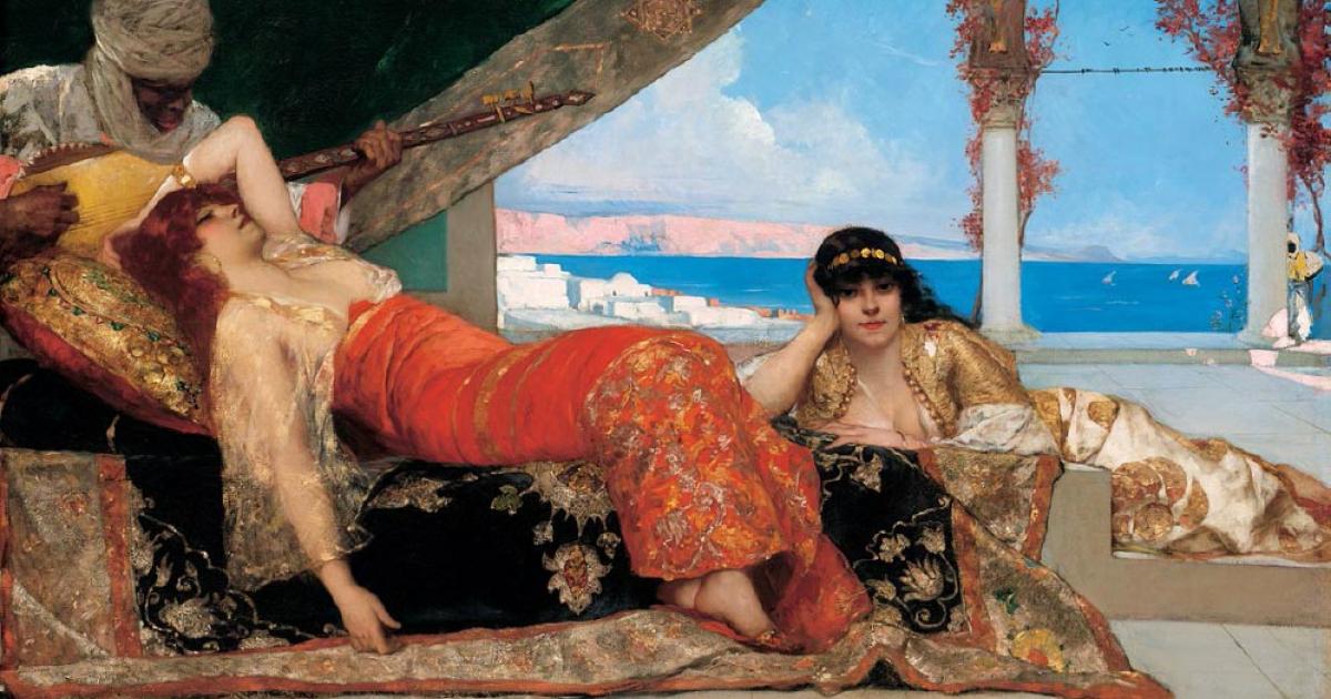 Painting by Jean-Joseph Benjamin-Constant, Orientalism genre, representation of The Book of Exposition. Source: Jeangagnon / Public Domain.