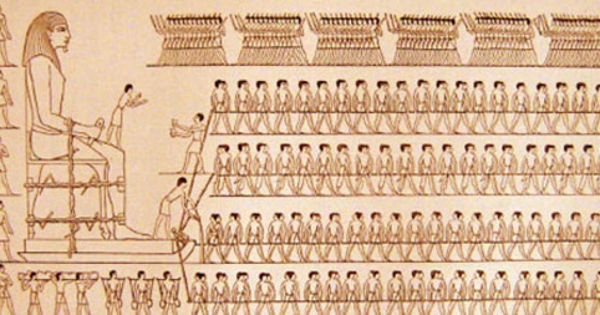 Tomb of Djehutihotep in Egypt - Wall Depiction