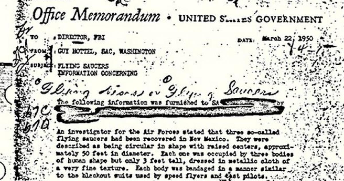 FBI UFO Memo