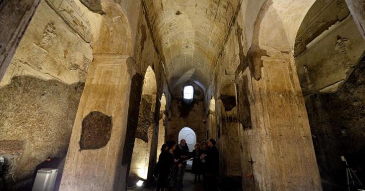 The interior of the underground basilica, which opened in April 2015