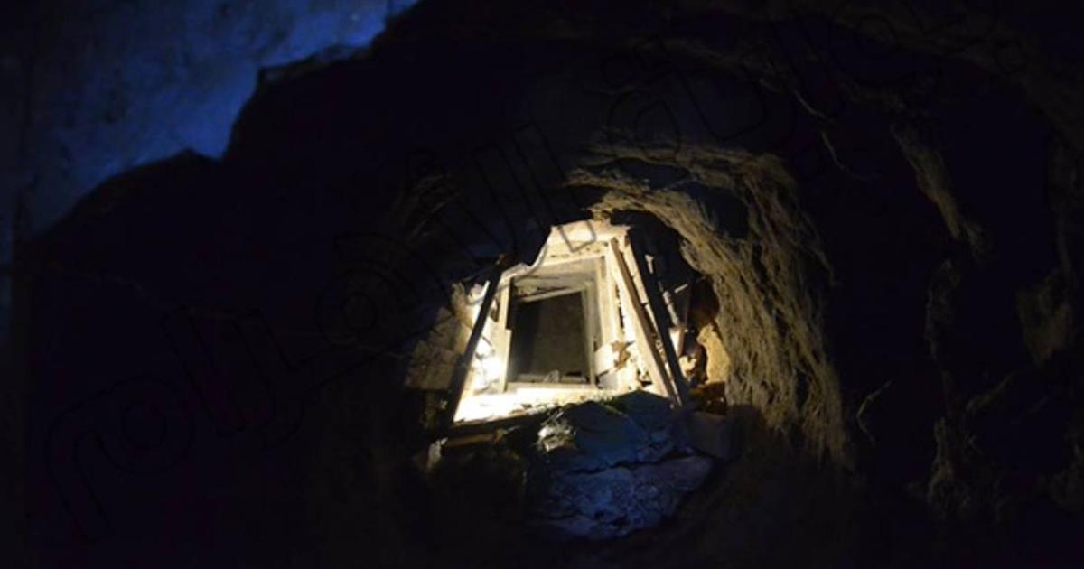 The newly-discovered underground causeway leading to the Great Pyramid of Giza.