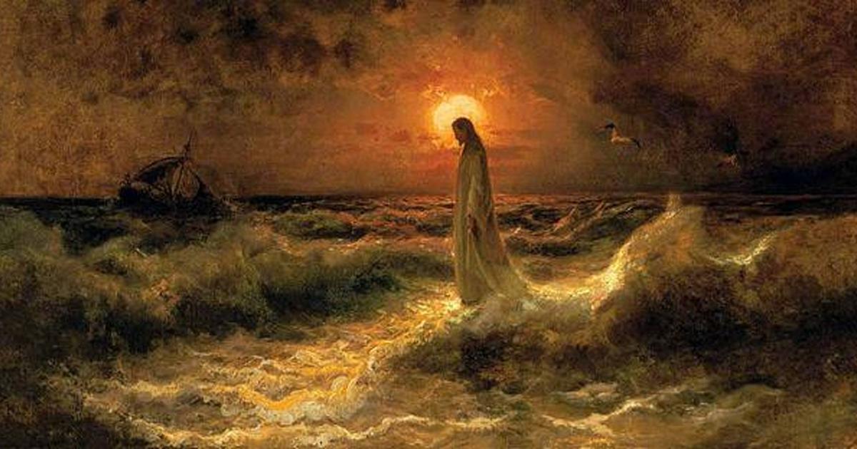 ‘Christ Walking on the water’ (1880?) by Julius Sergius Von Klever.