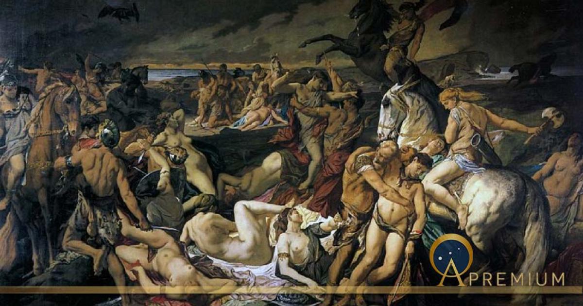 Battle of the Amazons by Anselm Feuerbach (1873) (Public Domain)