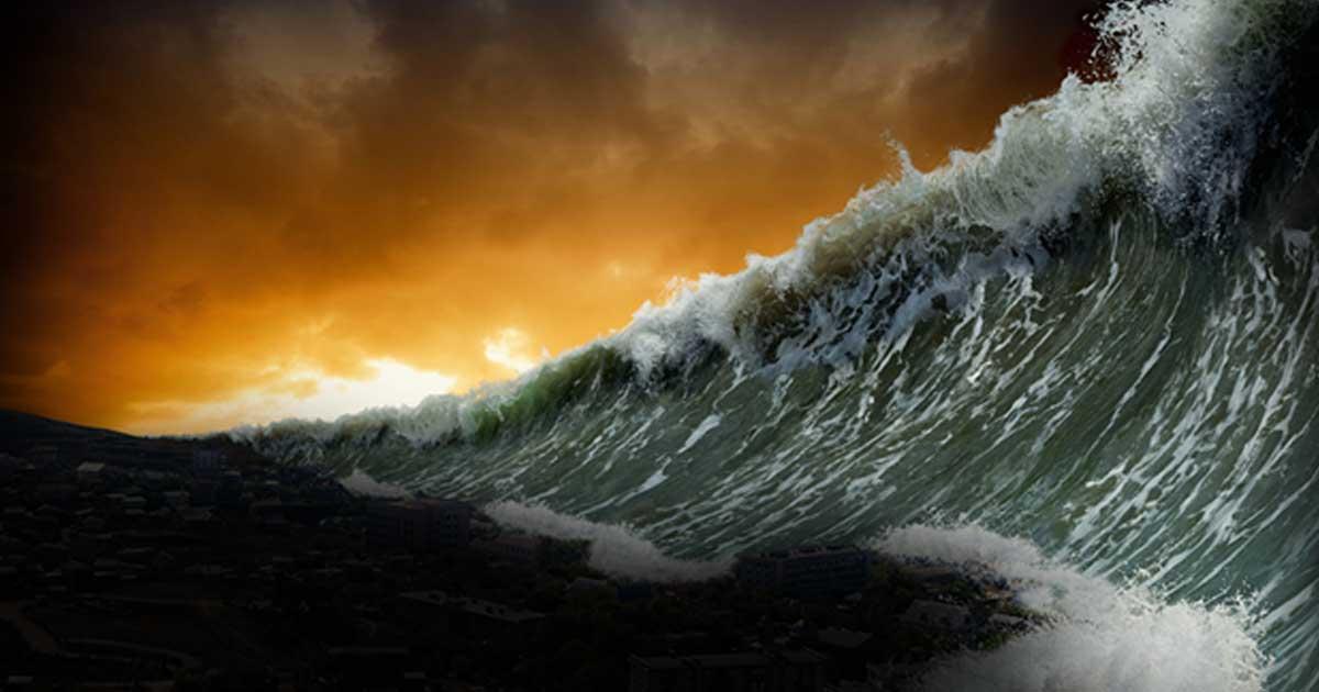 Tsunami. Image copyright © Dustin Naef. Mount Shasta's Legends & Forgotten History, 2016.