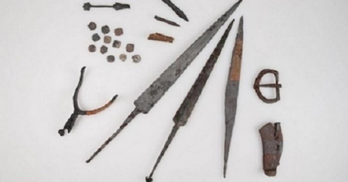 he items found on Morgarten plain, possibly from an important 14th century battle.