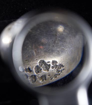 Silver bowl with the Issyk inscription found in the kurgan.