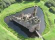 Aerial view of Caerlaverock Castle in the Dumfries and Galloway Council Area of Scotland, which is the subject of a study on medieval climate change. 	Source: Simon Ledingham/Caerlaverock Castle / CC BY-SA 2.0