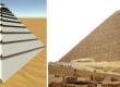 Left; Construction proposal image, Right; The Great Pyramid of Giza.