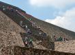 Tourists at Teotihuacan, Mexico.