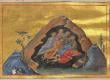 The grotto of the seven sleepers from the Menologion of Basil II. Source: Public domain