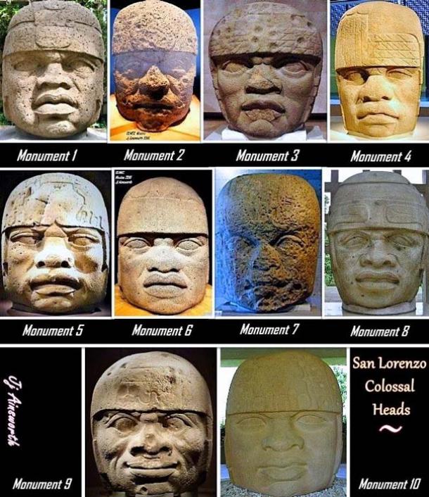 10 Colossal Heads from San Lorenzo.