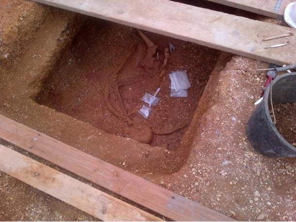 The archaeologists have discovered 150 skeletons of people buried in 75 square barrows or tombs.