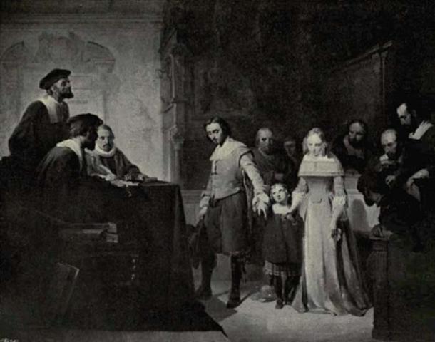 1846 painting ‘The Divorce’ by Jan Hendrik van de Laar. 