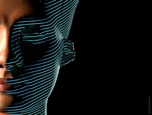 3-D scan of bust of Nefertiti. (CosmoWenman / CC BY-NC-SA 4.0)