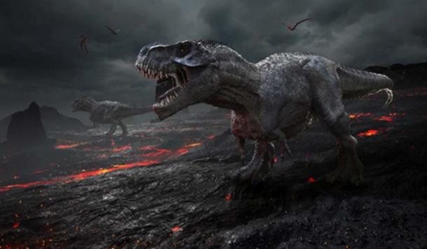 3D rendering of the extinction of the dinosaurs. (Herschel Hoffmeyer /Adobe Stock)
