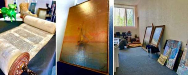 Some of the works of art allegedly removed from the Mariupol Landscape Art Museum (Mariupol City Council)