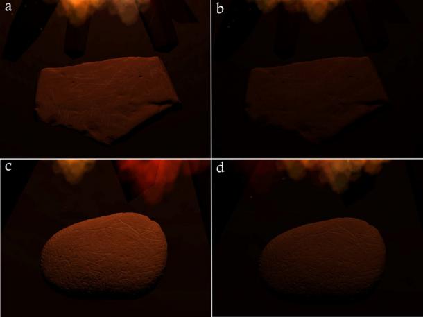 El uso de escaneos 3D y realidad virtual reveló cómo las diversas tallas de roca podrían haber cobrado vida usando la luz parpadeante del fuego. ¿Podría ser esta la primera caricatura de la historia? (Needham et al. - PLOS UNO / CC-BY 4.0)