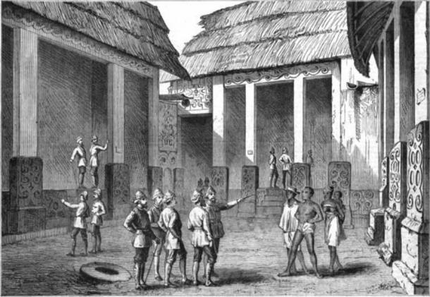 British troops ransacking the palace of a lower level chief in Fomena, Ghana, at the point when the Asante Empire became a part of the British Empire. (Illustrated London News / Public domain)
