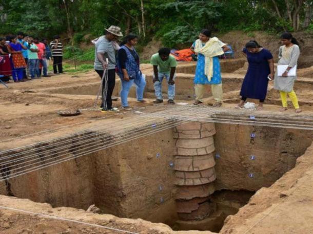 A ring-well previously found at the dig site. (M Suganth/Times of India)