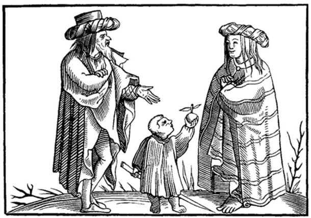 A Gipsy Family. Facsimile of a Woodcut in the 