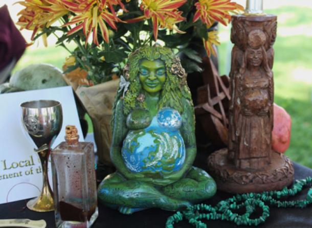 A Modern Pagan altar.