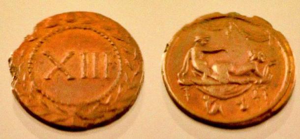 A Roman brothel token.