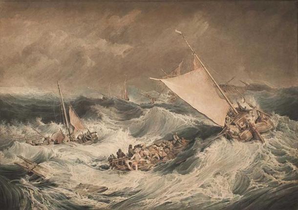 ‘A Shipwreck’ (c. 1806) by Charles Turner. 