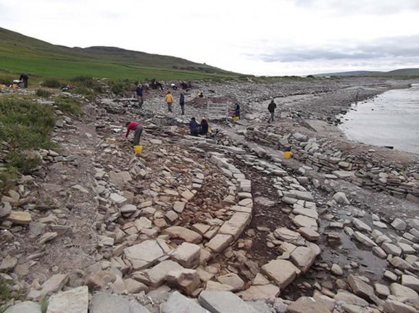 A chambered tomb that is being investigated at the Knowe of Swandro. (Image: Swandro - Orkney Coastal Archaeology Trust)