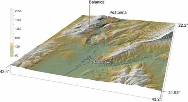 A map showing Pešturina’s location. (Miloš Radonjić / Author provided)