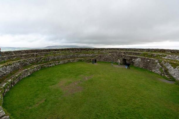 A view on the inside of the Grianan of Aileach. Credit: Ioannis Syrigos