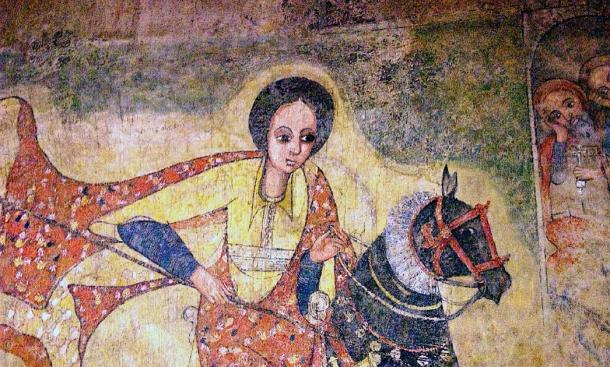 17th century AD painting of the Queen of Sheba from a church in Lalibela, Ethiopia. (Magnus Manske / CC BY-SA 2.0)