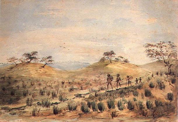 ‘Aboriginal Family Travelling.’ (Public Domain)