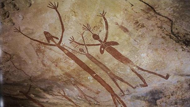 Diseños aborígenes del mítico yowie. (Dominio publico)