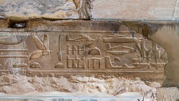 The Abydos carvings are also known as the helicopter hieroglyphs. (merlin74 / Adobe Stock)