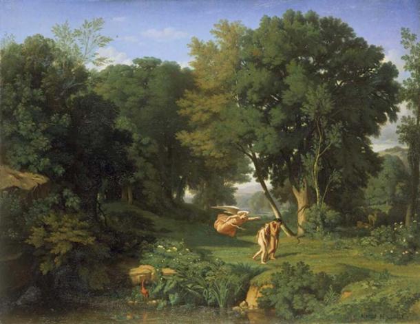 Adam and Eve Chased out of the Terrestrial Paradise. Jean Achille Benouville, 1841. (Public Domain)