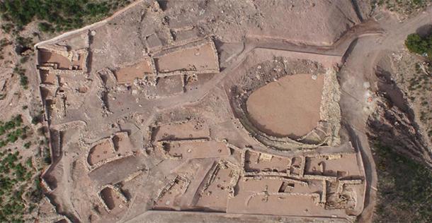 Aerial shot of the El Argar La Bastida excavation site. (UAB)