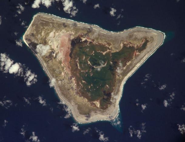 Aerial view of Malden Island (Public Domain)