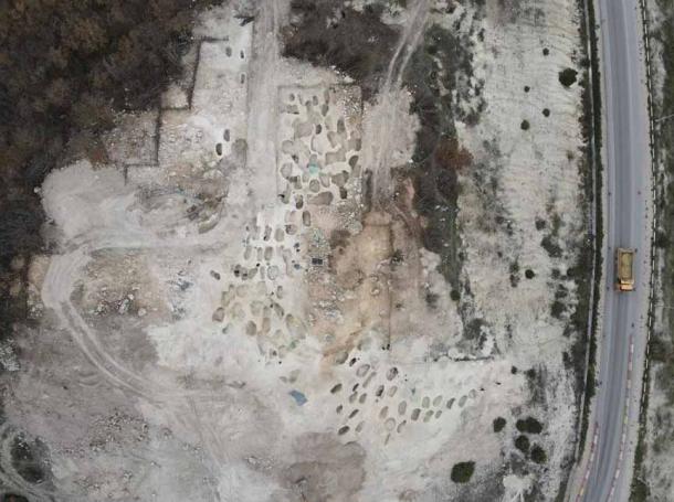 Una vista aérea de la necrópolis escita en Crimea, considerada un cementerio de élite. (Instituto Ruso de Arqueología RAS)
