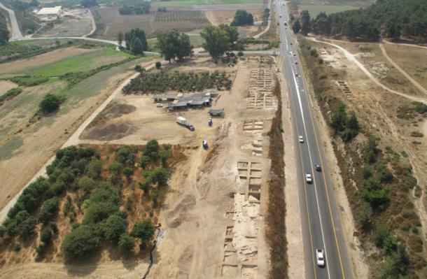 Vista aérea de las excavaciones de Ein Tzipori durante la temporada 2012. (Crédito de la foto: CON LA AUTORIDAD DE ANTIGÜEDADES DE ISRAEL)