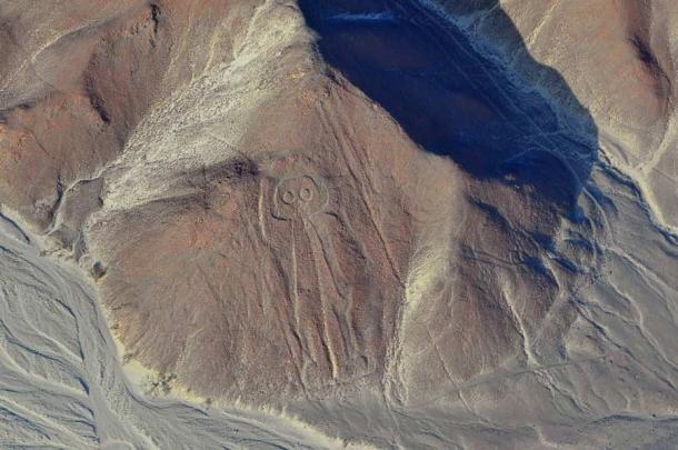 Aerial view of the Nazca Lines Owlman (astronaut), Peru. ( Cezary Wojtkowski /Adobe Stock)