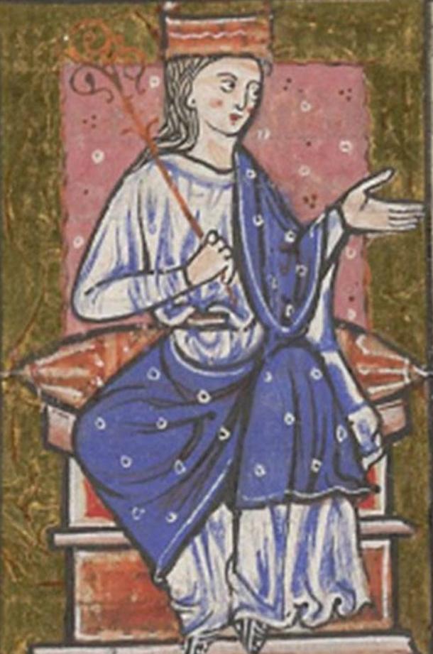 Aethelflaed (Æthelflæd) as depicted in the cartulary of Abingdon Abbey