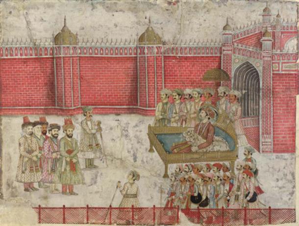 Afsharid forces negotiate with a Mughal Nawab. (Public Domain)
