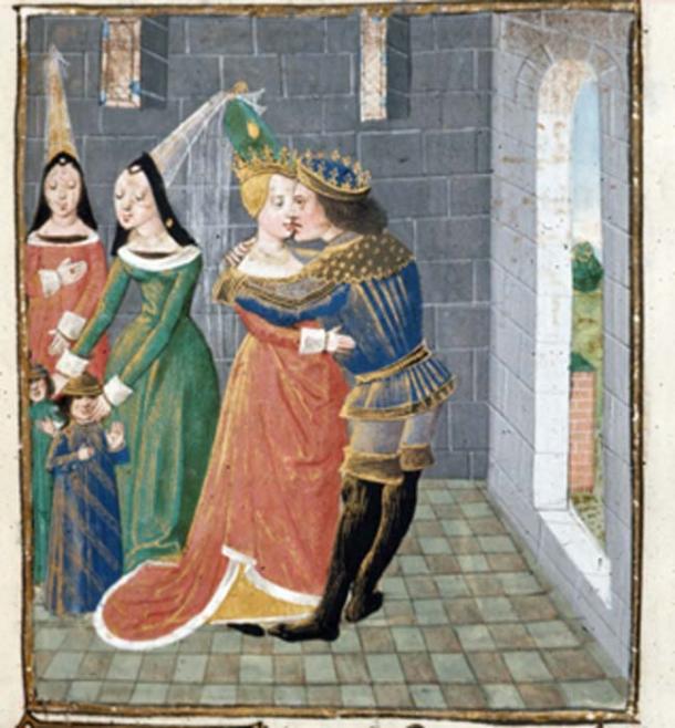 Agathocles kisses the widow of Damas. (Mikystar / Public Domain)