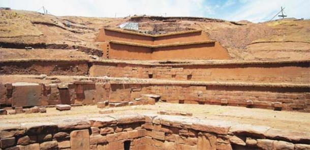 The Akapana pyramid is the largest building erected by the Tiahuanacota culture. (Boliviaesturismo)