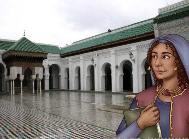 Part of the Al-Qarawiyyin Mosque in Fes, Morocco 