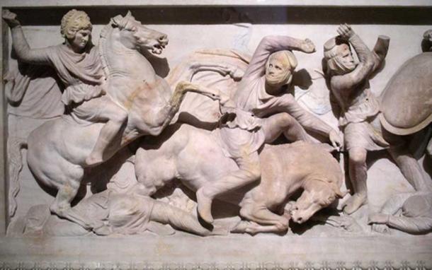 Detail from the so-called ‘Alexander Sarcophagus’ in the Istanbul Archaeological Museum (CC BY-SA 3.0)